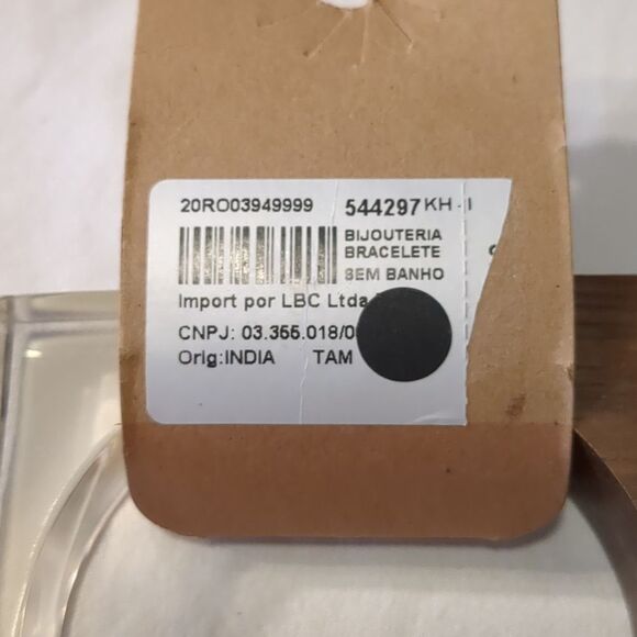 INDIAN Square Wood Bracelet Clear / wood - Picture 2 of 4